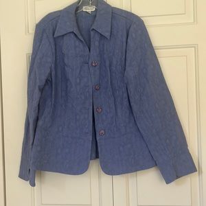 Pretty blue/ purple jacket by Cold Water Creek in excellent condition.